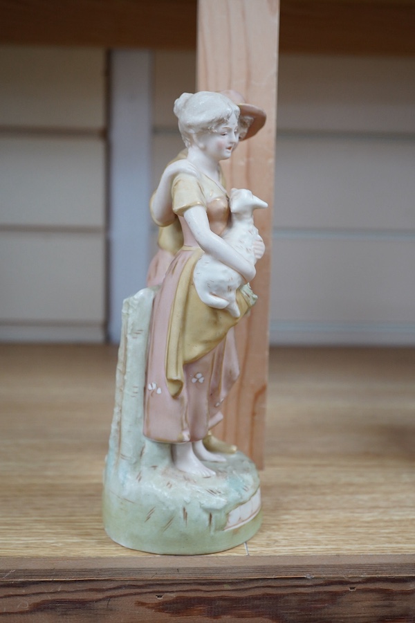 A Royal Dux blush ivory figure group, 22cm high. Condition - good